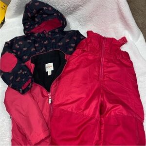Cat & Jack Vibrant Pink snowpants and jacket